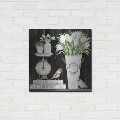 Luxe Metal Art 'Tulips and Scales' by Cindy Jacobs, Metal Wall Art,24x24