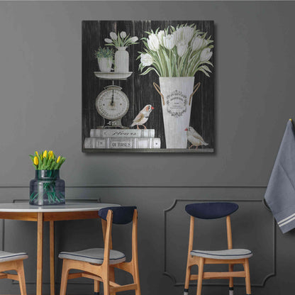 Luxe Metal Art 'Tulips and Scales' by Cindy Jacobs, Metal Wall Art,36x36