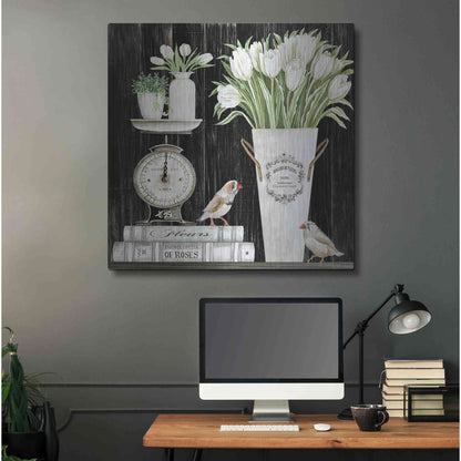 Luxe Metal Art 'Tulips and Scales' by Cindy Jacobs, Metal Wall Art,36x36