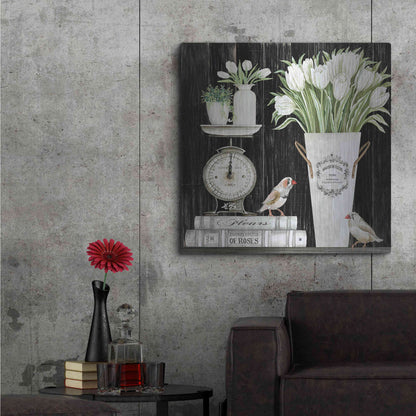 Luxe Metal Art 'Tulips and Scales' by Cindy Jacobs, Metal Wall Art,36x36