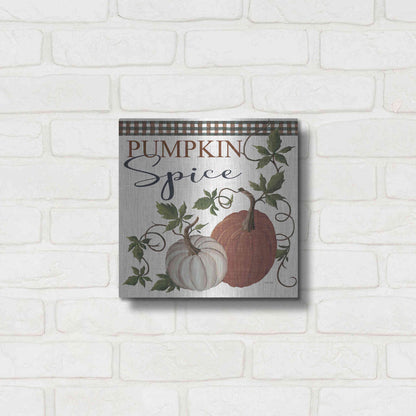 Luxe Metal Art 'Pumpkin Spice' by Cindy Jacobs, Metal Wall Art,12x12