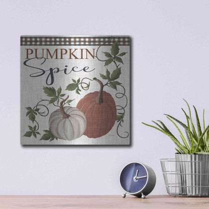 Luxe Metal Art 'Pumpkin Spice' by Cindy Jacobs, Metal Wall Art,12x12