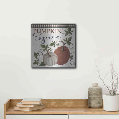 Luxe Metal Art 'Pumpkin Spice' by Cindy Jacobs, Metal Wall Art,12x12