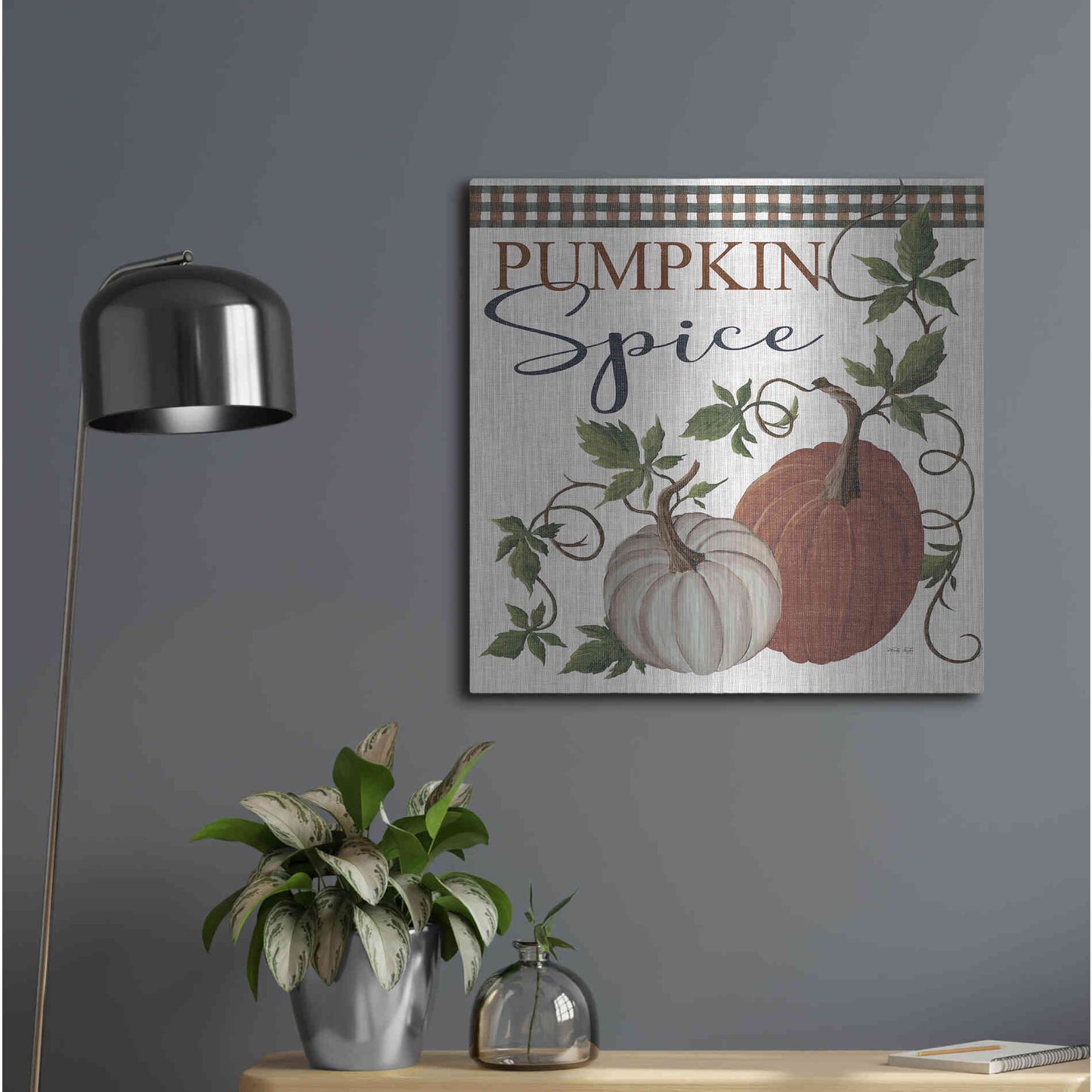 Luxe Metal Art 'Pumpkin Spice' by Cindy Jacobs, Metal Wall Art,24x24