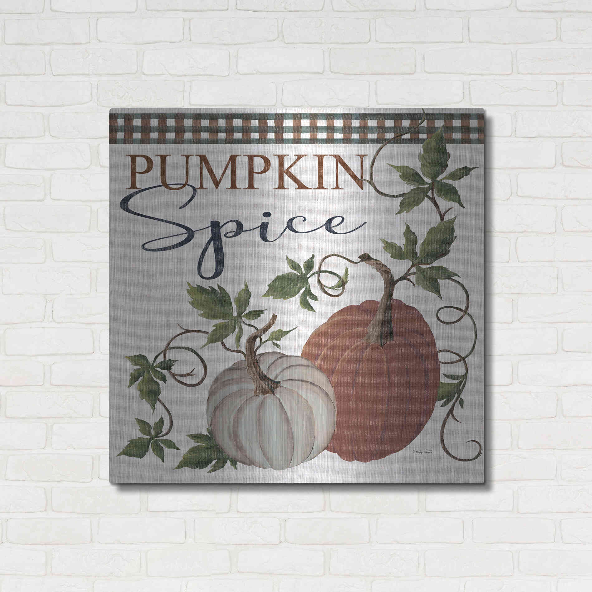 Luxe Metal Art 'Pumpkin Spice' by Cindy Jacobs, Metal Wall Art,36x36