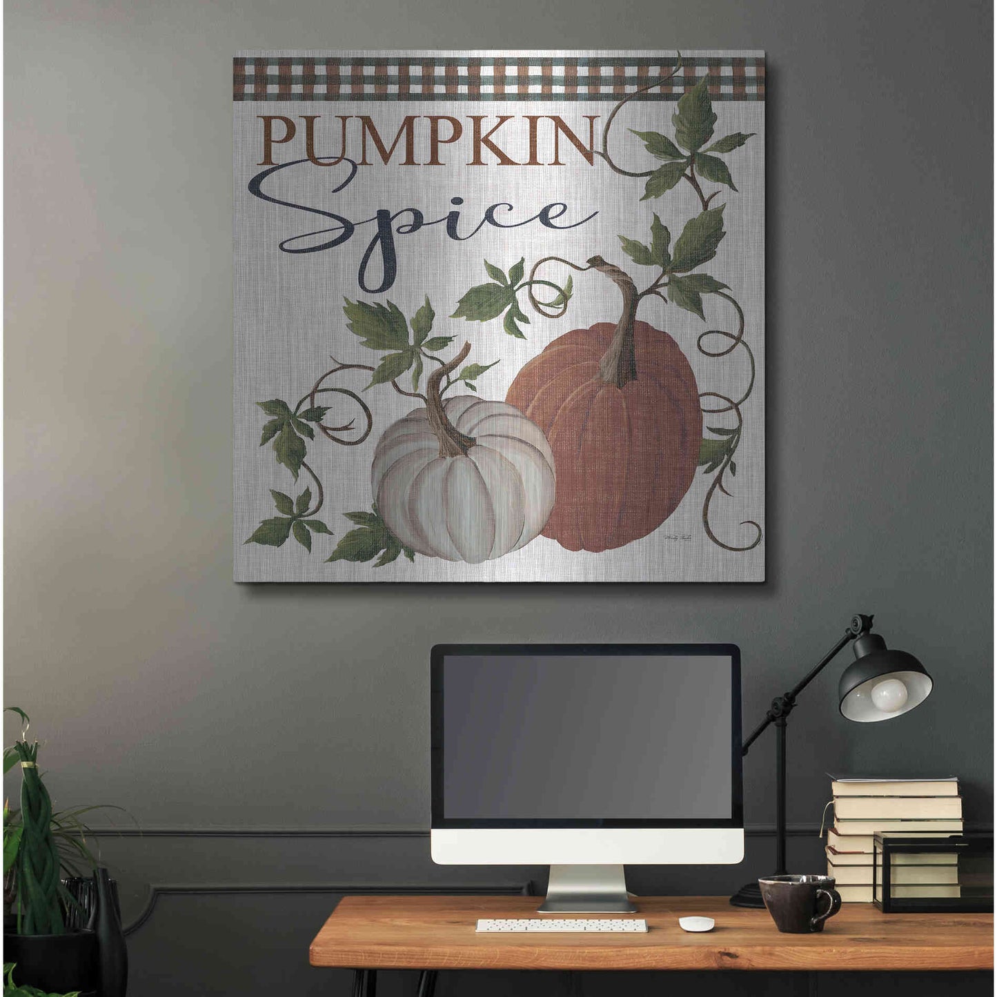 Luxe Metal Art 'Pumpkin Spice' by Cindy Jacobs, Metal Wall Art,36x36