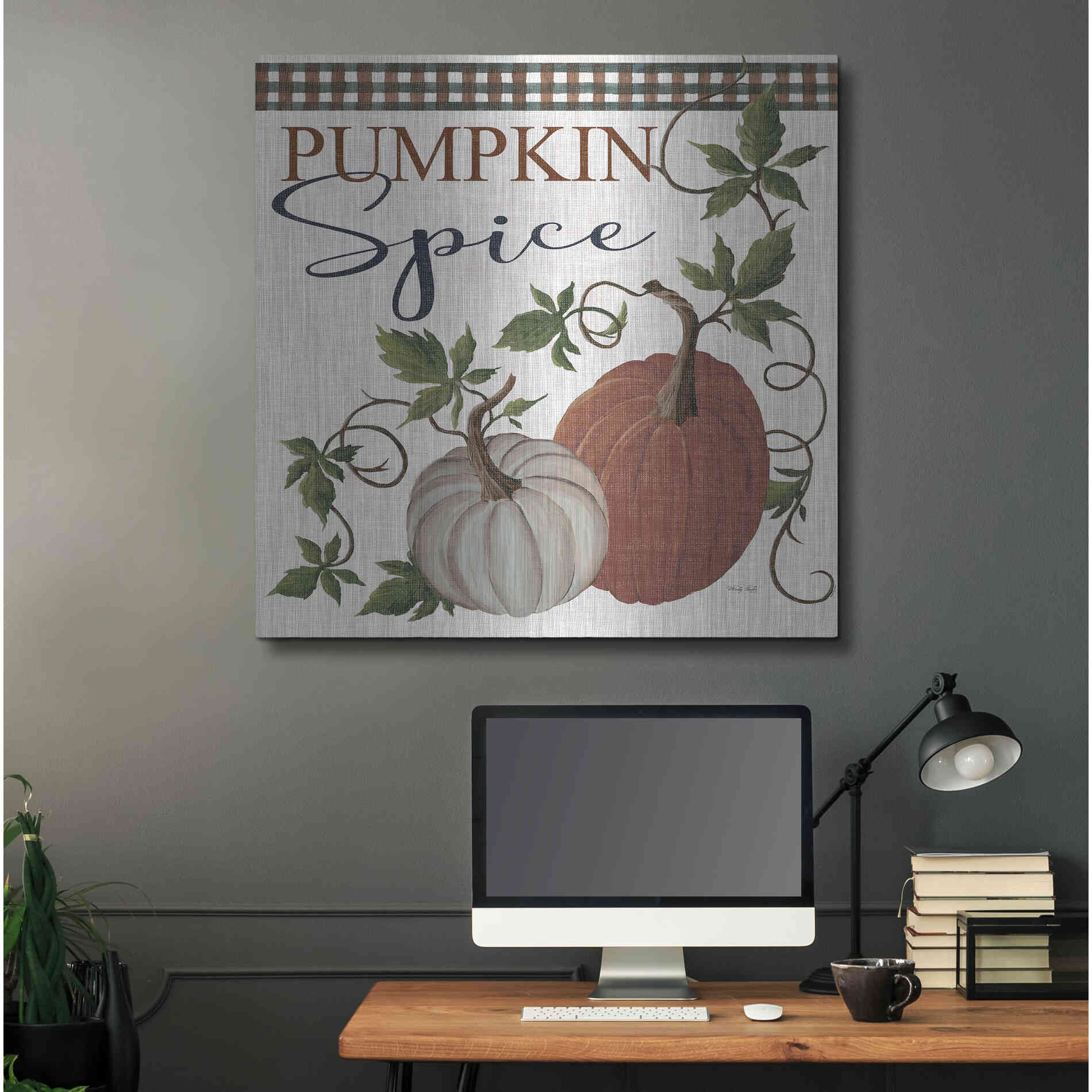 Luxe Metal Art 'Pumpkin Spice' by Cindy Jacobs, Metal Wall Art,36x36
