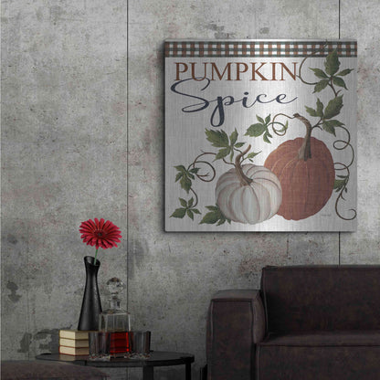 Luxe Metal Art 'Pumpkin Spice' by Cindy Jacobs, Metal Wall Art,36x36