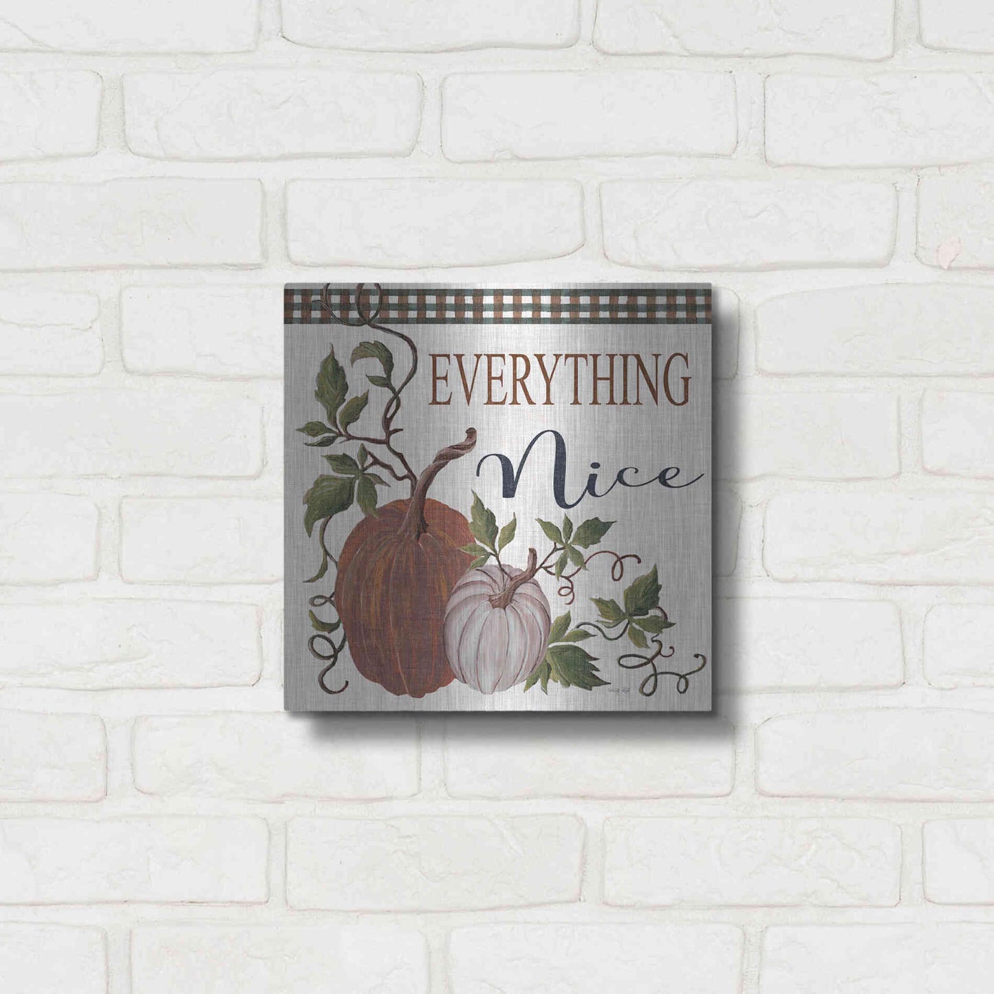 Luxe Metal Art 'Everything Nice' by Cindy Jacobs, Metal Wall Art,12x12