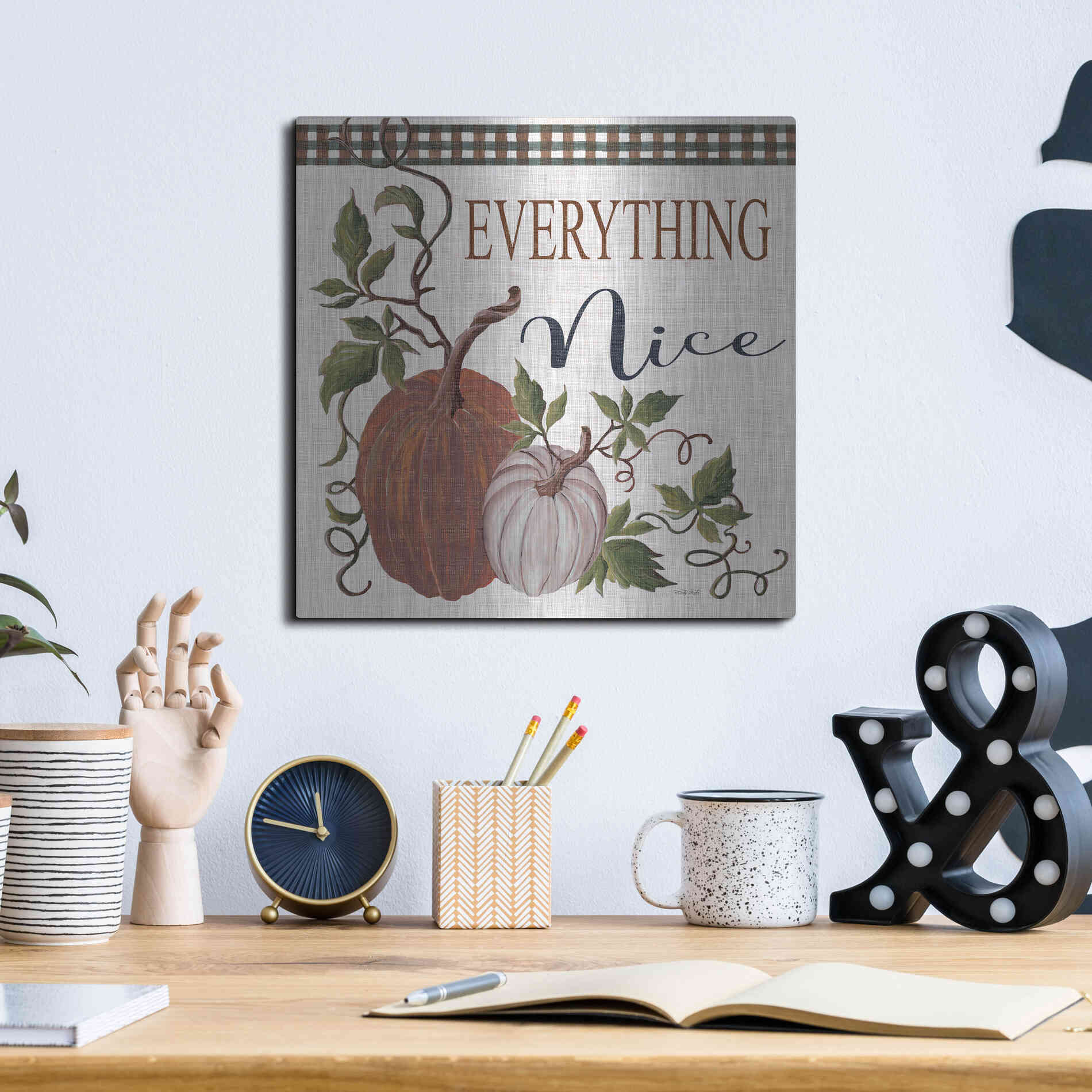 Luxe Metal Art 'Everything Nice' by Cindy Jacobs, Metal Wall Art,12x12