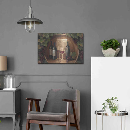 Luxe Metal Art 'At the Winery' by Albena Hristova, Metal Wall Art,24x16