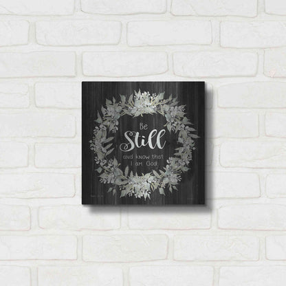 Luxe Metal Art 'Be Still and Know Wreath' by Cindy Jacobs, Metal Wall Art,12x12