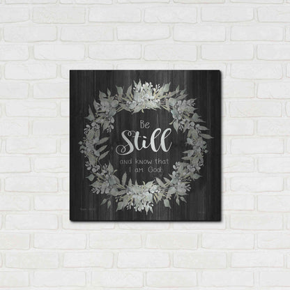 Luxe Metal Art 'Be Still and Know Wreath' by Cindy Jacobs, Metal Wall Art,24x24