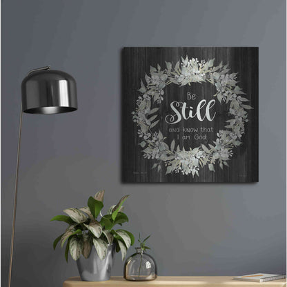 Luxe Metal Art 'Be Still and Know Wreath' by Cindy Jacobs, Metal Wall Art,24x24