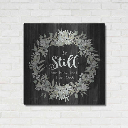 Luxe Metal Art 'Be Still and Know Wreath' by Cindy Jacobs, Metal Wall Art,36x36