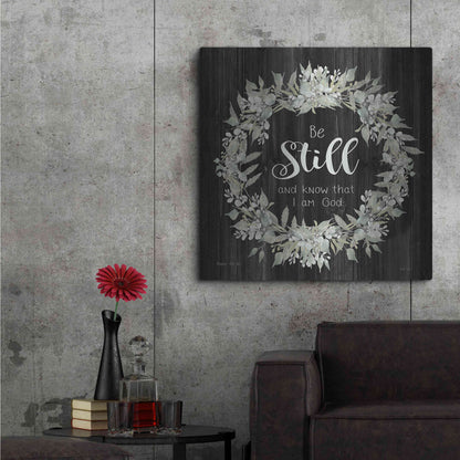 Luxe Metal Art 'Be Still and Know Wreath' by Cindy Jacobs, Metal Wall Art,36x36