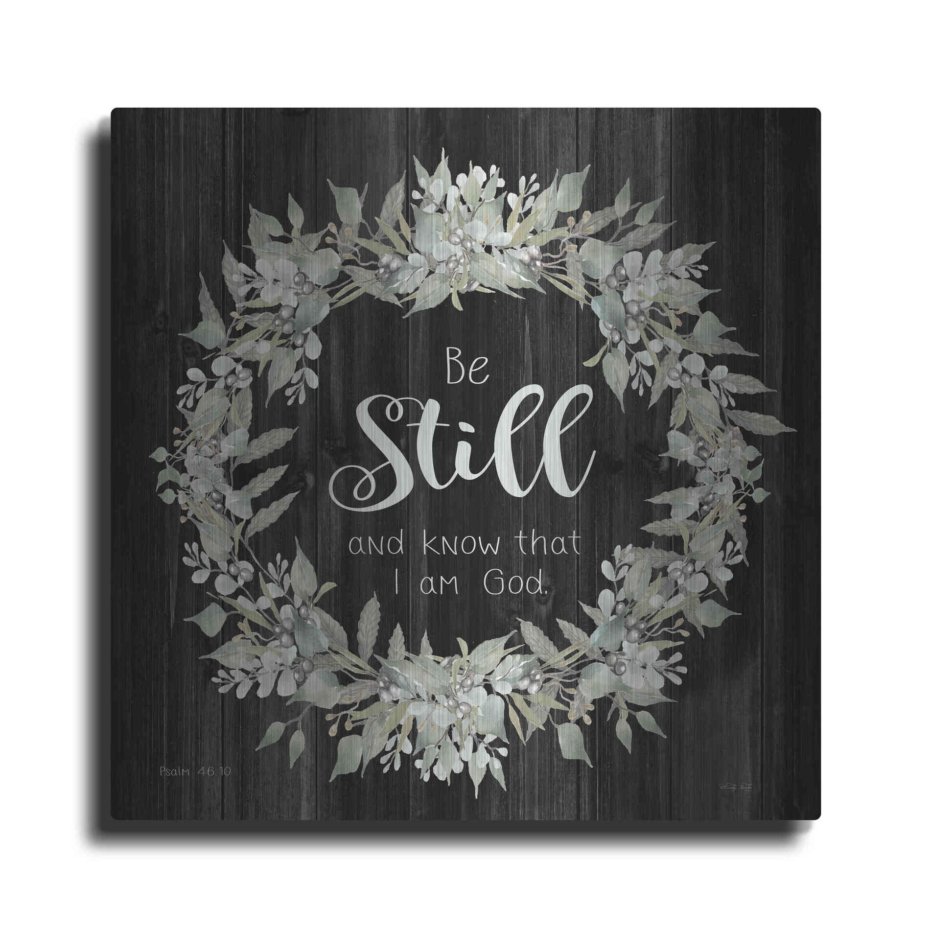 Luxe Metal Art 'Be Still and Know Wreath' by Cindy Jacobs, Metal Wall Art