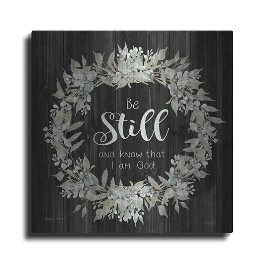 Luxe Metal Art 'Be Still and Know Wreath' by Cindy Jacobs, Metal Wall Art