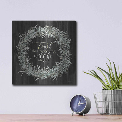 Luxe Metal Art 'Trust Wreath' by Cindy Jacobs, Metal Wall Art,12x12