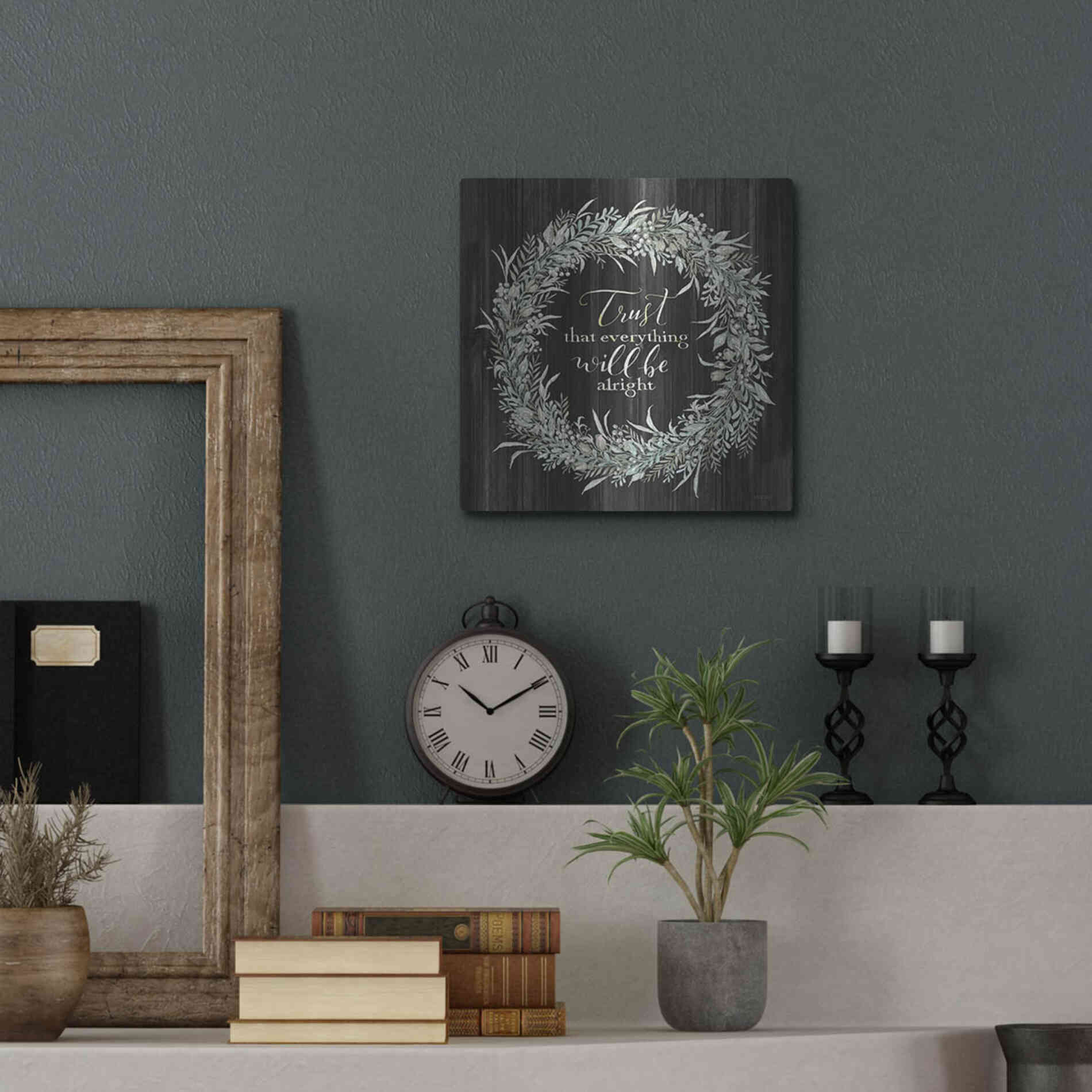 Luxe Metal Art 'Trust Wreath' by Cindy Jacobs, Metal Wall Art,12x12