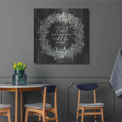 Luxe Metal Art 'Trust Wreath' by Cindy Jacobs, Metal Wall Art,36x36