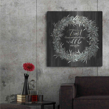 Luxe Metal Art 'Trust Wreath' by Cindy Jacobs, Metal Wall Art,36x36
