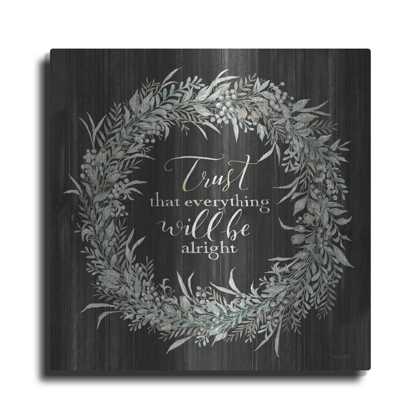 Luxe Metal Art 'Trust Wreath' by Cindy Jacobs, Metal Wall Art