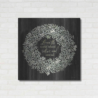 Luxe Metal Art 'Leave the World Behind Wreath' by Cindy Jacobs, Metal Wall Art,36x36