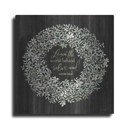 Luxe Metal Art 'Leave the World Behind Wreath' by Cindy Jacobs, Metal Wall Art