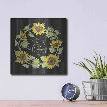 Luxe Metal Art 'What's Meant to Be Wreath' by Cindy Jacobs, Metal Wall Art,12x12