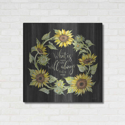 Luxe Metal Art 'What's Meant to Be Wreath' by Cindy Jacobs, Metal Wall Art,36x36