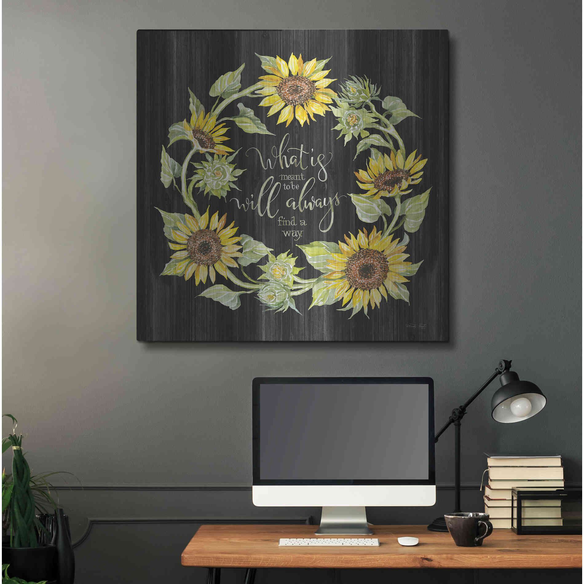 Luxe Metal Art 'What's Meant to Be Wreath' by Cindy Jacobs, Metal Wall Art,36x36