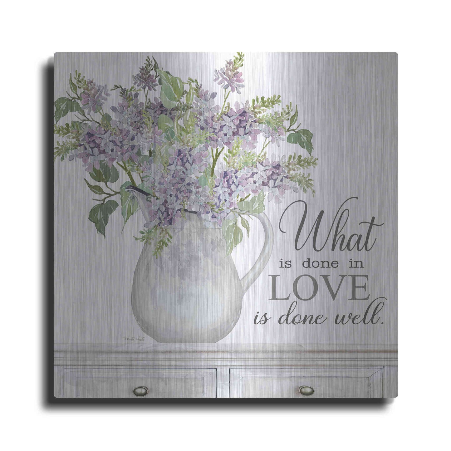 Luxe Metal Art 'What is Done in Love' by Cindy Jacobs, Metal Wall Art