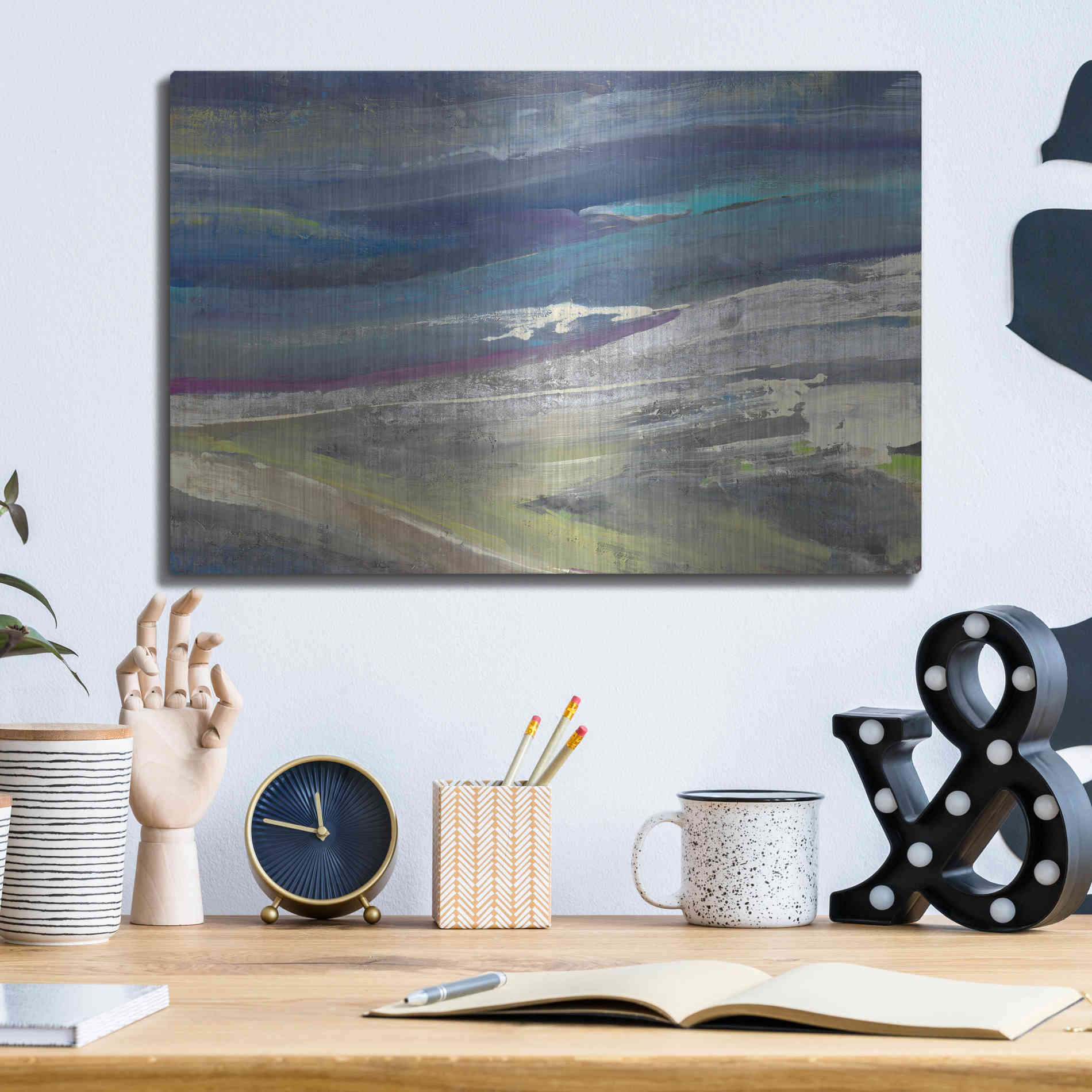 Luxe Metal Art 'Highlands' by Albena Hristova, Metal Wall Art,16x12