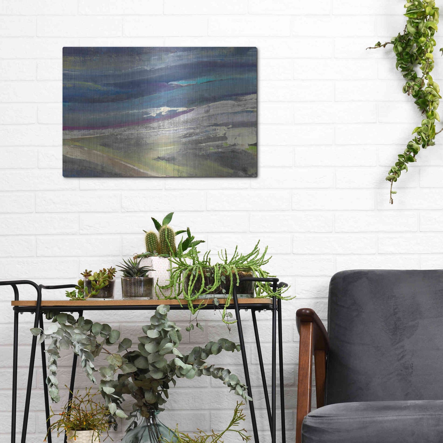 Luxe Metal Art 'Highlands' by Albena Hristova, Metal Wall Art,16x12