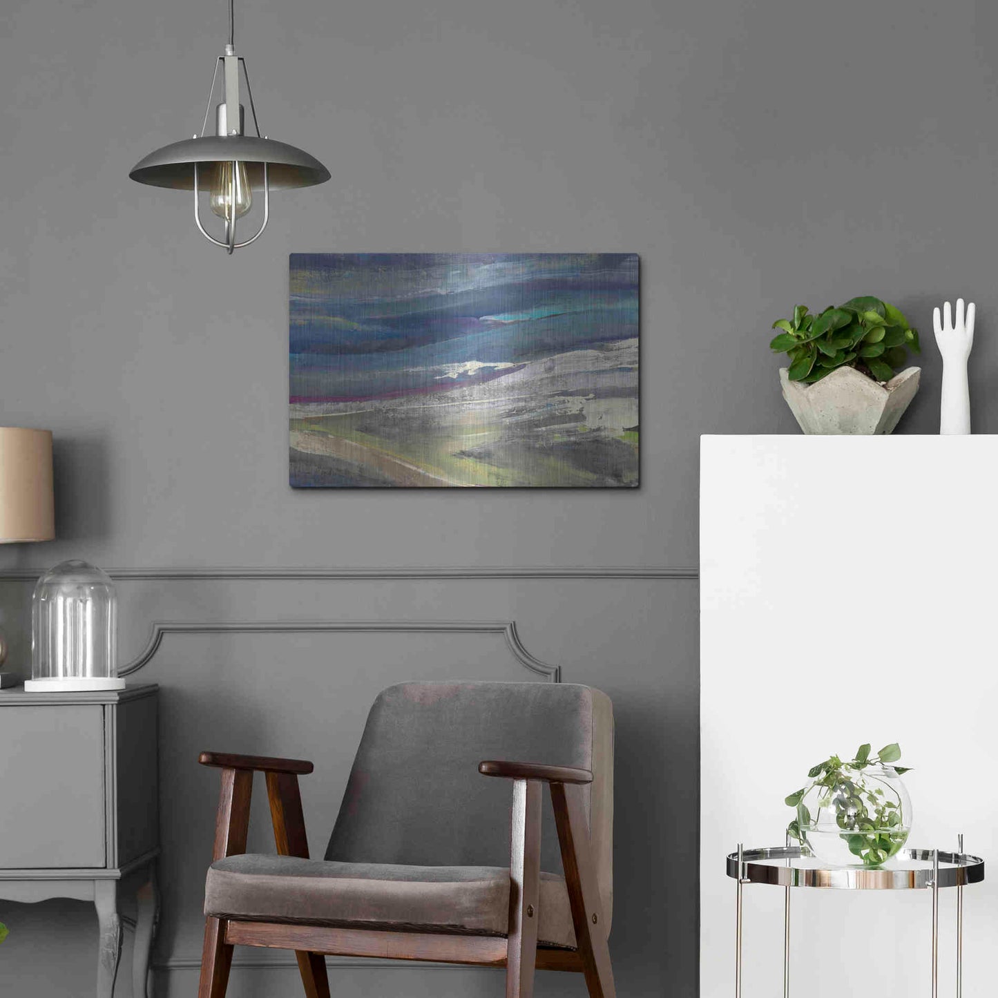 Luxe Metal Art 'Highlands' by Albena Hristova, Metal Wall Art,24x16