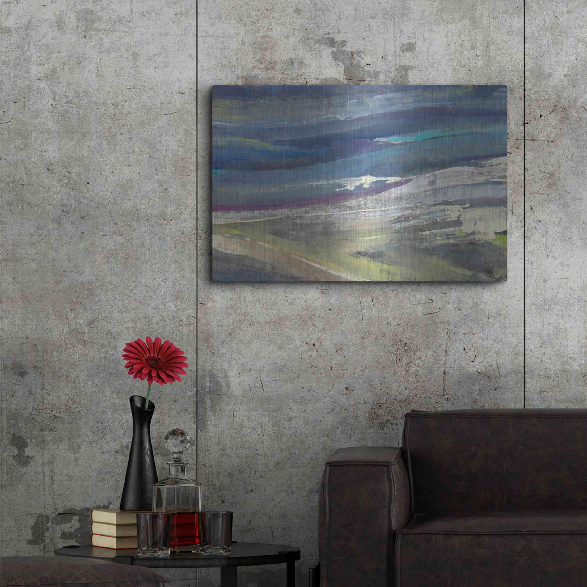 Luxe Metal Art 'Highlands' by Albena Hristova, Metal Wall Art,36x24