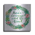 Luxe Metal Art 'Have Courage Succulent Wreath' by Cindy Jacobs, Metal Wall Art