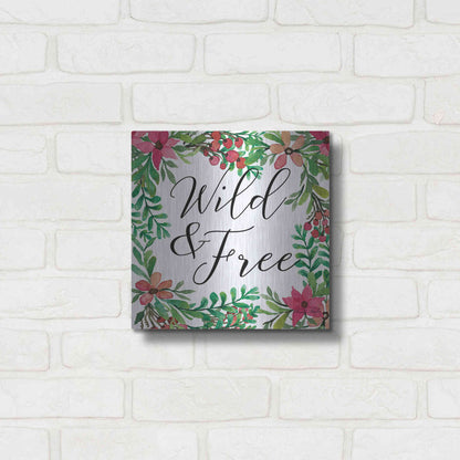 Luxe Metal Art 'Wild & Free Greenery' by Cindy Jacobs, Metal Wall Art,12x12