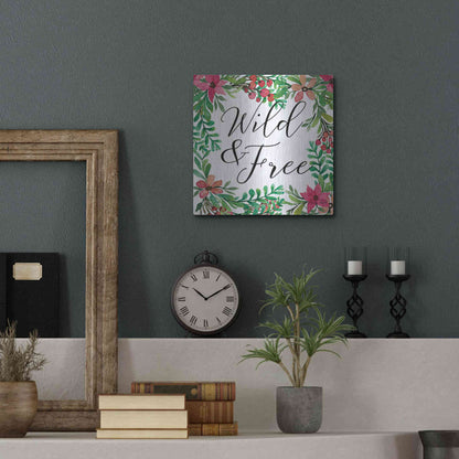 Luxe Metal Art 'Wild & Free Greenery' by Cindy Jacobs, Metal Wall Art,12x12
