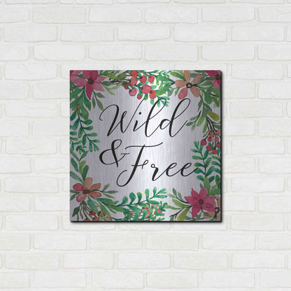 Luxe Metal Art 'Wild & Free Greenery' by Cindy Jacobs, Metal Wall Art,24x24