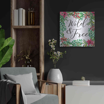 Luxe Metal Art 'Wild & Free Greenery' by Cindy Jacobs, Metal Wall Art,24x24