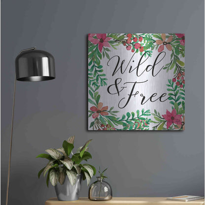 Luxe Metal Art 'Wild & Free Greenery' by Cindy Jacobs, Metal Wall Art,24x24