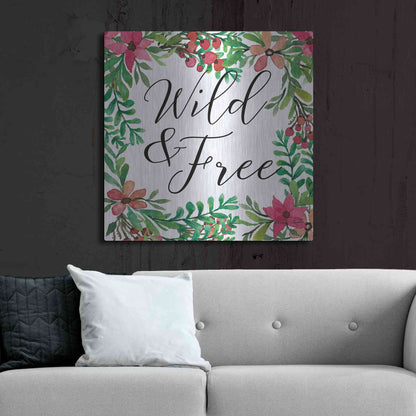 Luxe Metal Art 'Wild & Free Greenery' by Cindy Jacobs, Metal Wall Art,36x36