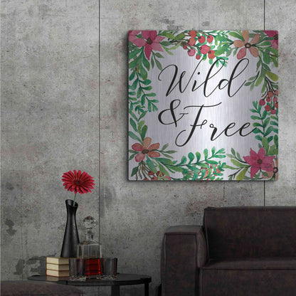 Luxe Metal Art 'Wild & Free Greenery' by Cindy Jacobs, Metal Wall Art,36x36