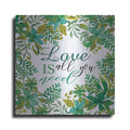 Luxe Metal Art 'Love Is Greenery' by Cindy Jacobs, Metal Wall Art