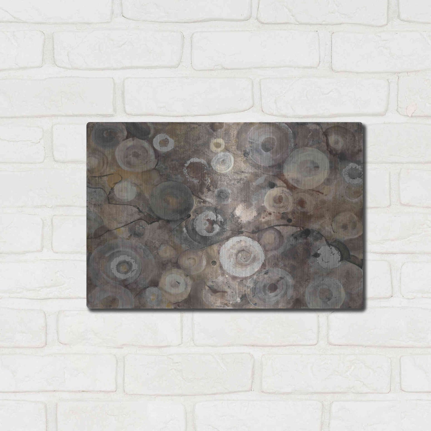 Luxe Metal Art 'Agate' by Albena Hristova, Metal Wall Art,16x12