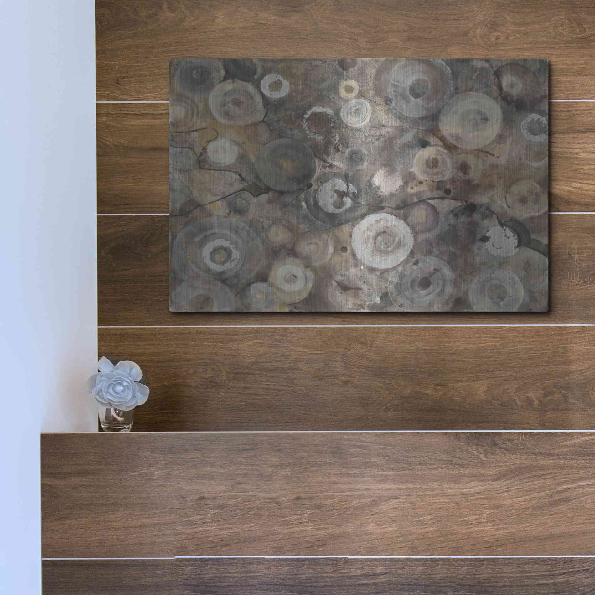 Luxe Metal Art 'Agate' by Albena Hristova, Metal Wall Art,16x12