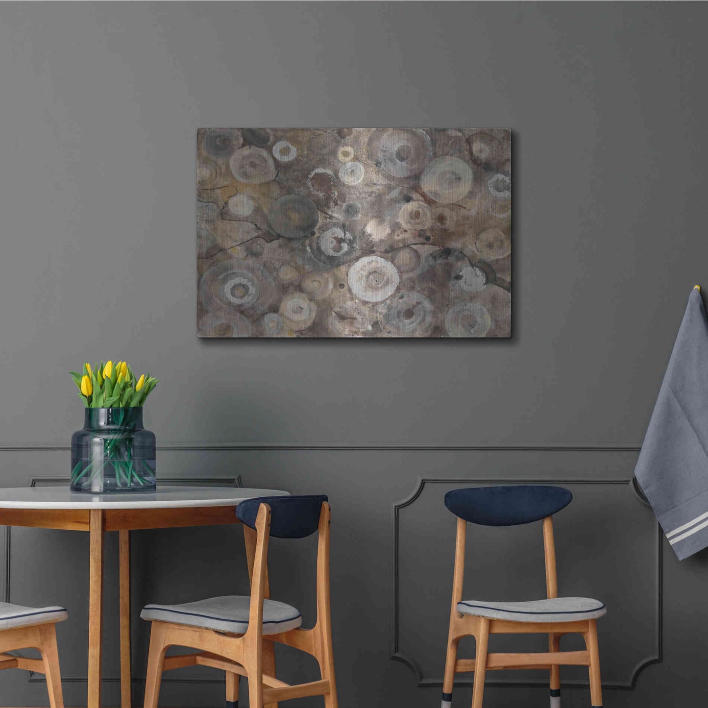 Luxe Metal Art 'Agate' by Albena Hristova, Metal Wall Art,36x24