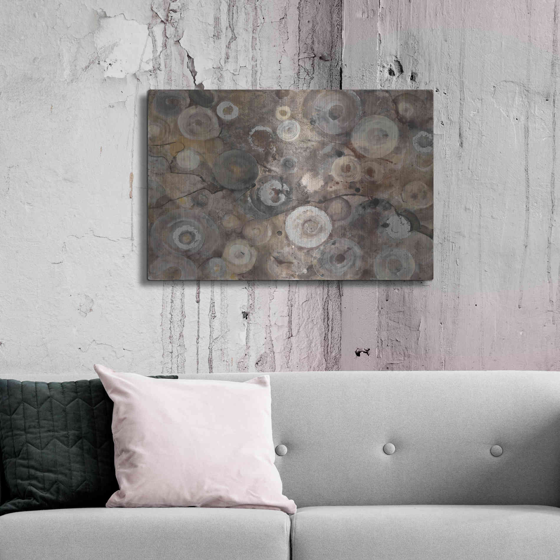 Luxe Metal Art 'Agate' by Albena Hristova, Metal Wall Art,36x24